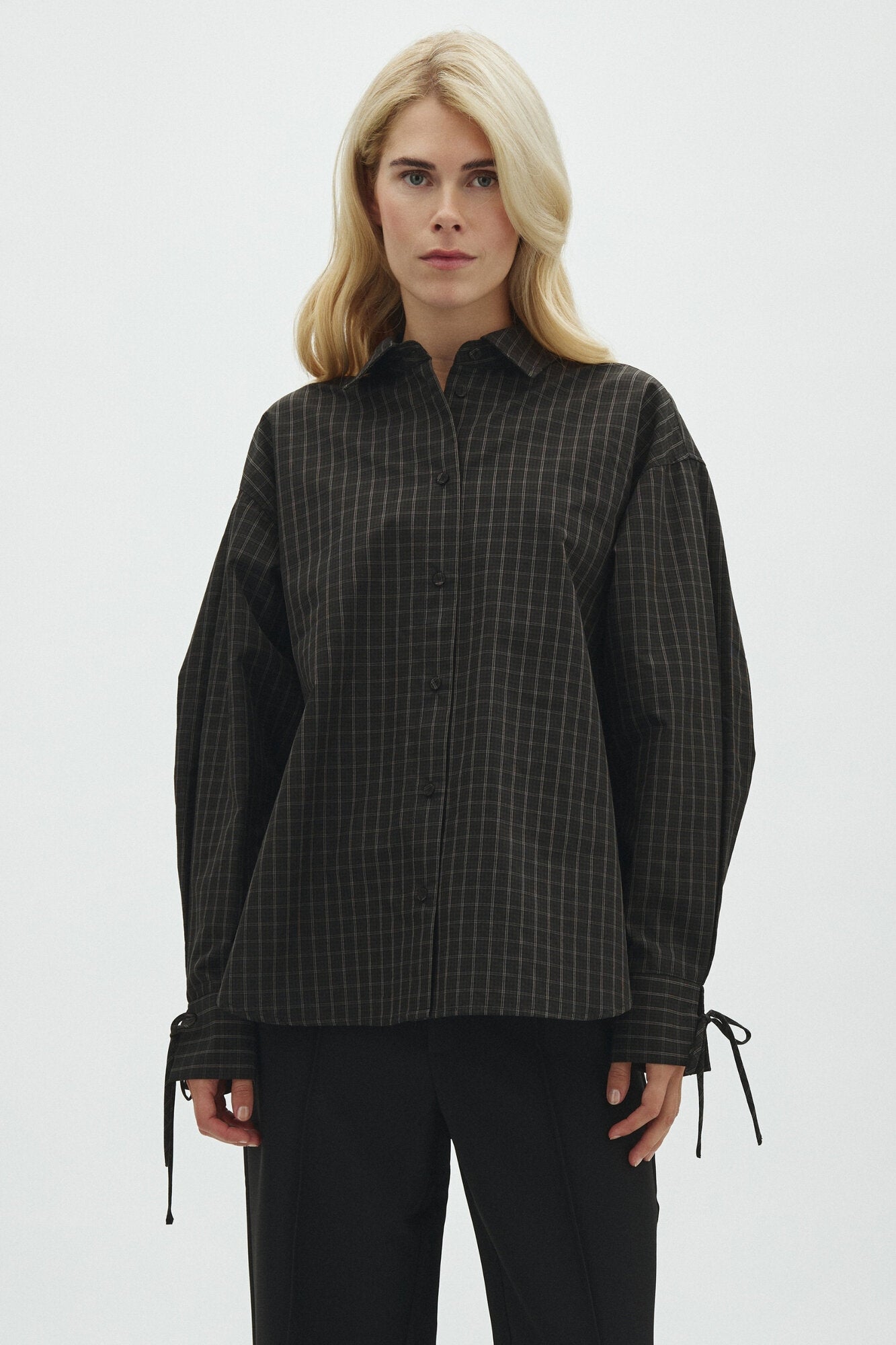 Pamila skjorte – Black Brown Check